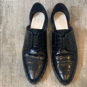 Freda Salvador black alligator loafers